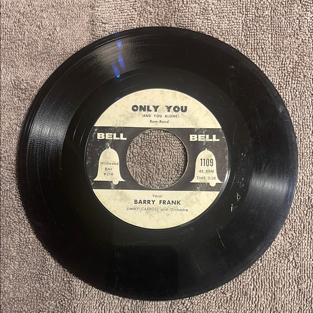 Vintage Vinyl Record - Only You by Barry Frank